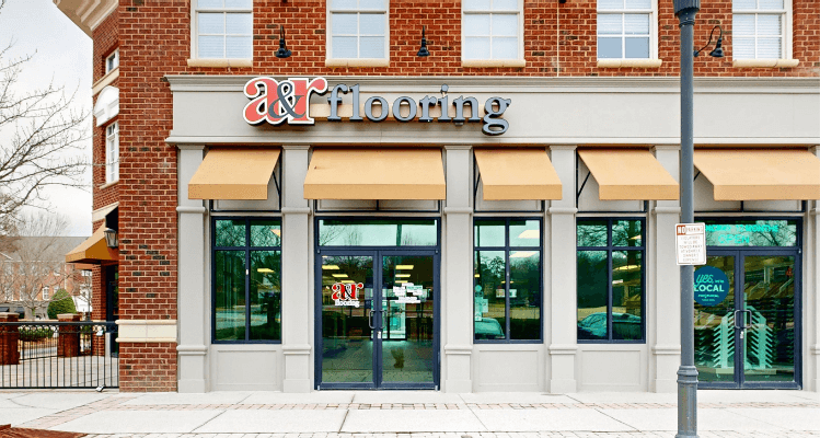 Storefront of A&R Flooring America