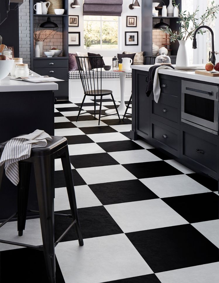 luxury vinyl tile floors in a Georgia kitchen