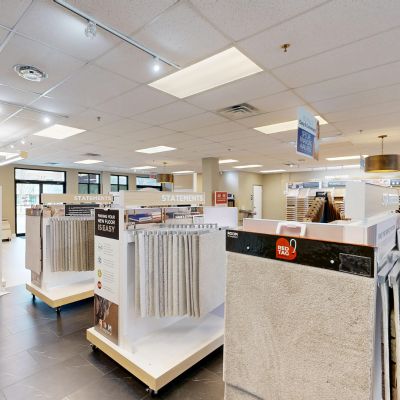 carpet store in Buford GA showroom with carpet displays
